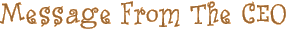 Message from the CEO